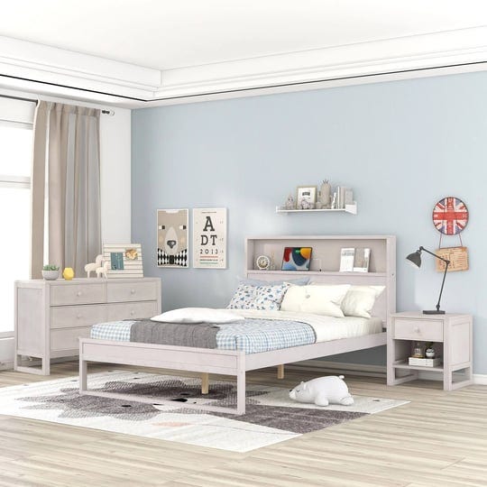 nordic-creative-3-pieces-bedroom-sets-full-size-platform-bed-with-nightstand-and-dresser-for-kids-te-1