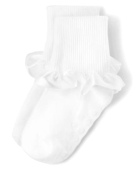 gymboree-girls-ruffle-turn-cuff-socks-all-dressed-up-in-white-size-6-8-cotton-spandex-nylon-1