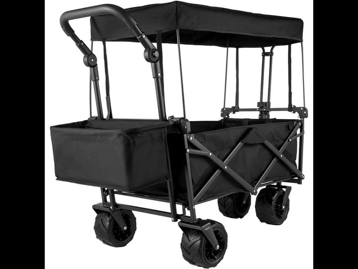 vevor-collapsible-wagon-cart-black-foldable-wagon-cart-removable-canopy-602d-oxford-cloth-collapsibl-1