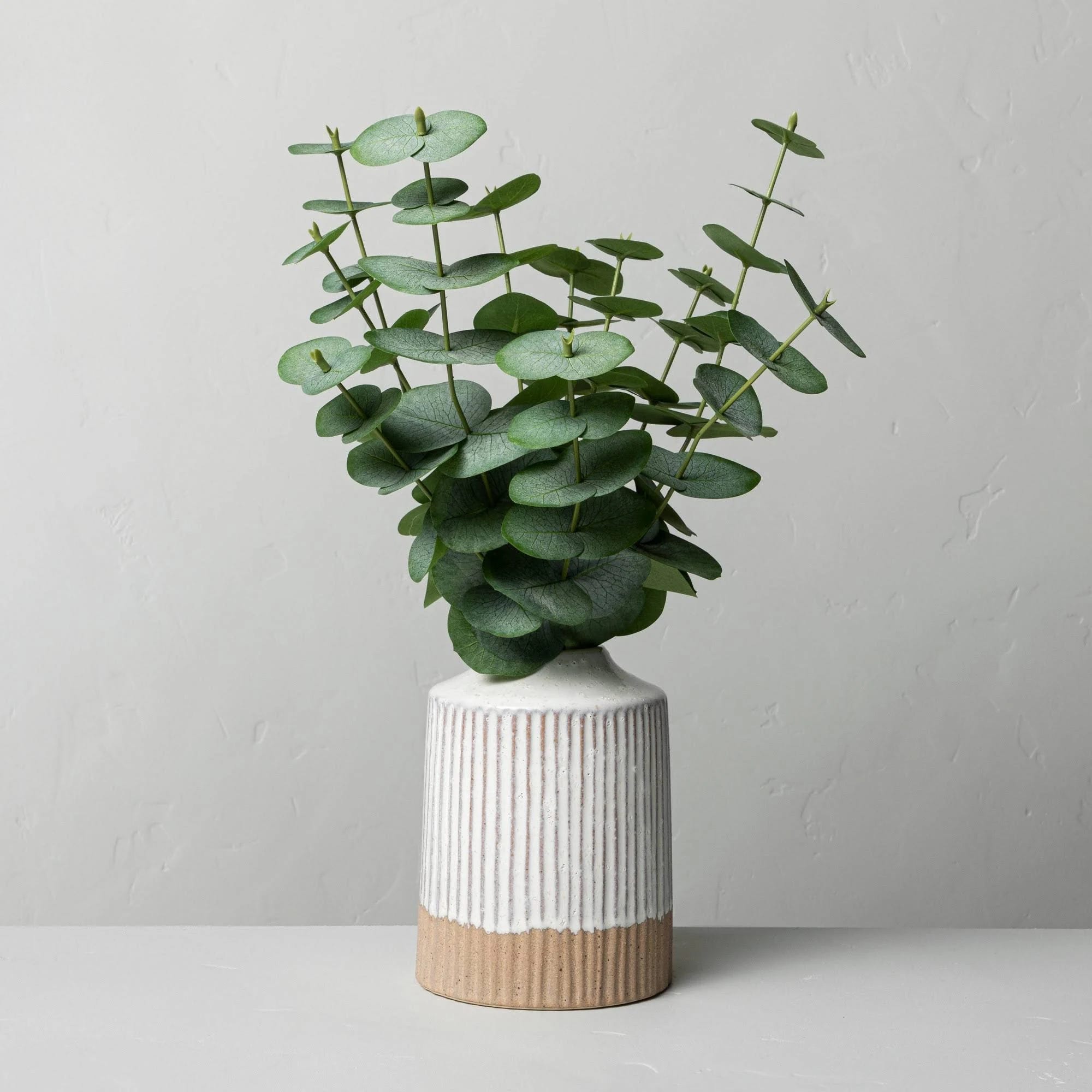 Elegant Faux Eucalyptus Arrangement for Home Decor | Image