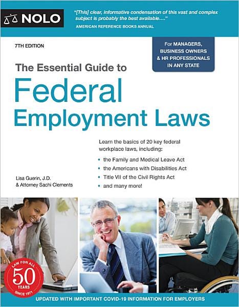 [PDF] Essential Guide to Federal Employment Laws, The By Lisa Guerin J.D.