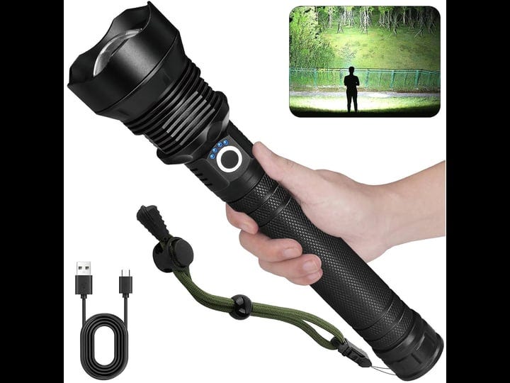 rechargeable-tactical-flashlight-powerful-resistant-1