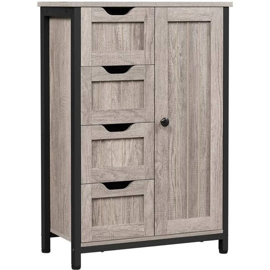 topeakmart-32-5h-wooden-bathroom-floor-cabinet-storage-organizer-with-4-drawers-gray-1