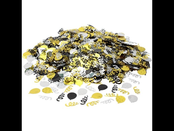 amscan-confetti-party-balloons-black-silver-gold-1