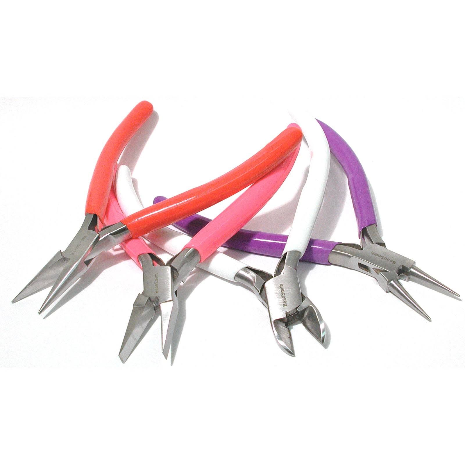 Beadsmith Color Jewelry Tool Pliers Kit - Versatile 4 Piece Set with Case | Image