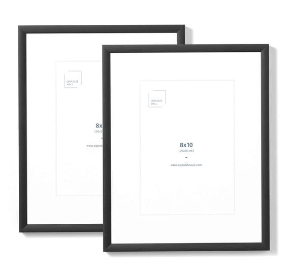 opposite-wall-aluminium-metal-matted-picture-frames-set-of-2-frame-8x10-in-20x25-cm-mat-5x7-in-black-1