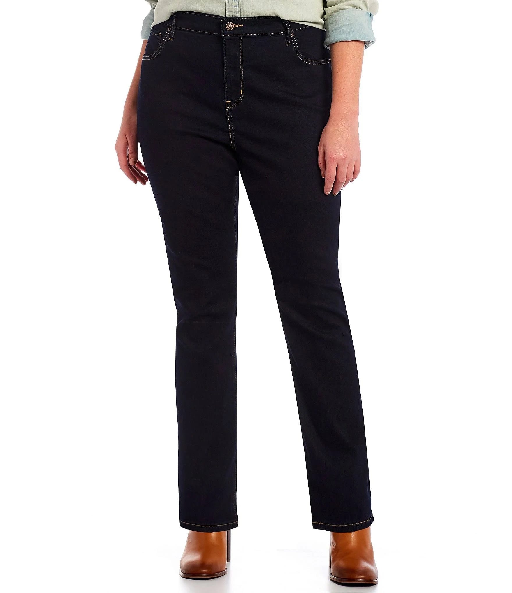 Levi's Plus Size High-Rise Straight Jeans for Curvy Bodies | Image
