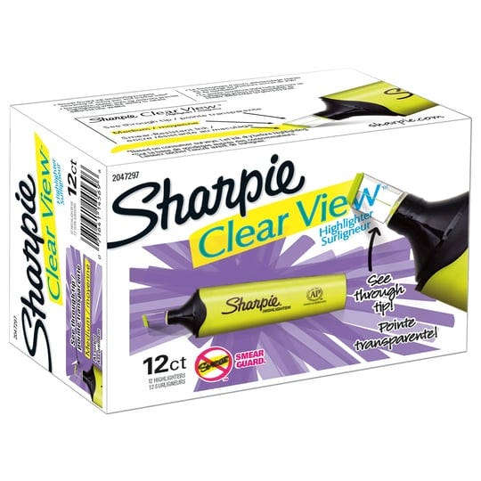 sharpie-clearview-highlighter-chisel-tip-fluorescent-yellow-1