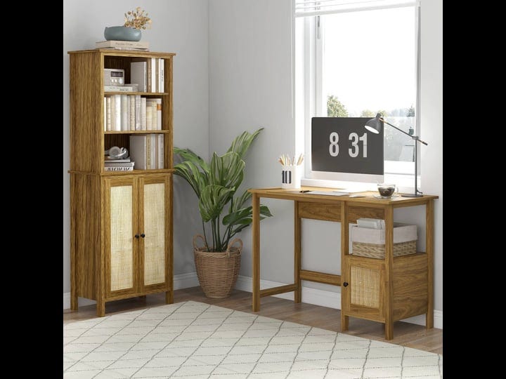 homcom-space-saving-small-computer-desk-with-storage-shelf-rattan-cabinet-writing-desk-home-office-d-1