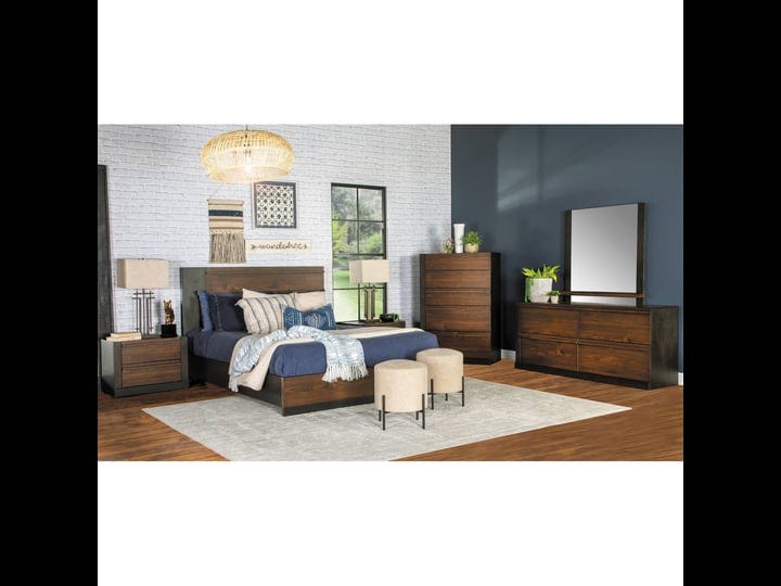 coaster-azalia-5-piece-california-king-rectangular-bedroom-set-black-and-walnut-1