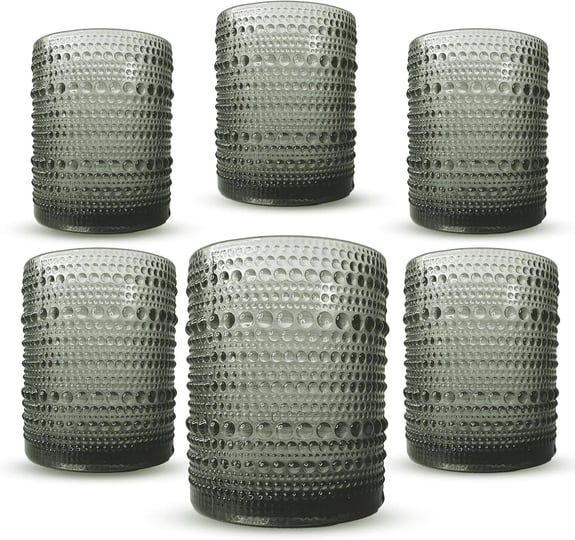 bubble-lowball-hobnail-glasses-350ml-set-of-6-gray-1