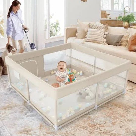 pkinoicy-baby-playpen-upgrade-playpen-playpen-for-babies-474726inch-beige-play-pen-center-for-babies-1