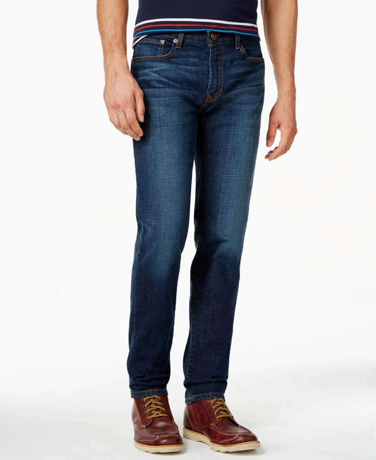 Tommy Hilfiger Men's Slim-Fit Stretch Jeans - Classic, Comfortable, and Stylish | Image