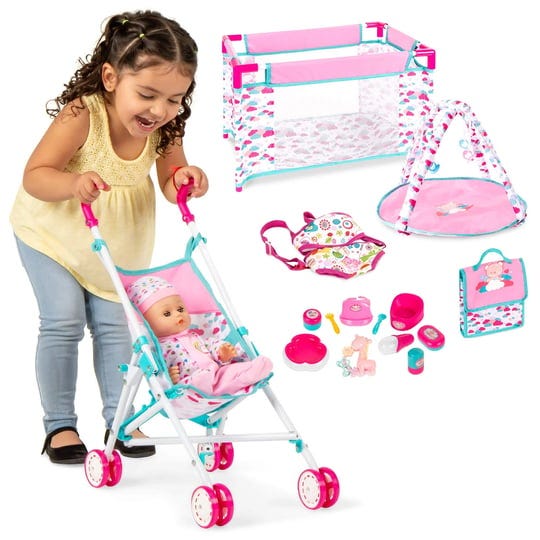 best-choice-products-kids-15-piece-13-5in-newborn-baby-doll-nursery-role-play-playset-w-stroller-cot-1