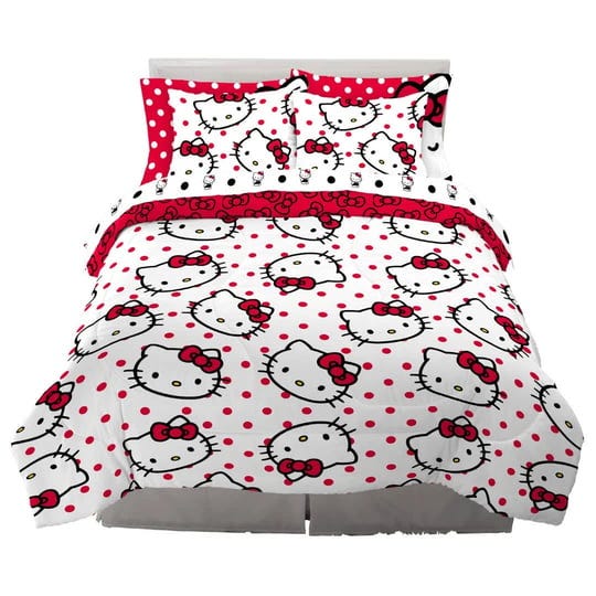 franco-sanrio-hello-kitty-polka-dot-bedding-7-piece-super-soft-comforter-and-sheet-set-with-sham-ful-1