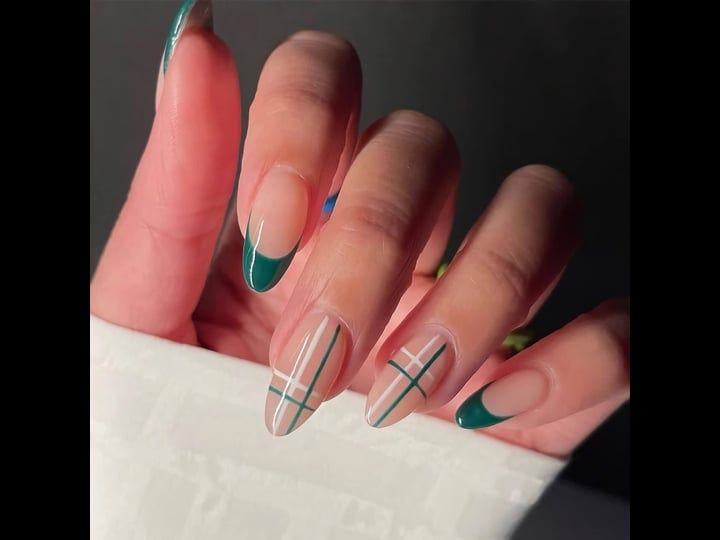 babalal-almond-press-on-nails-medium-fake-nails-with-nails-glue-green-glue-on-nails-glossy-acrylic-n-1