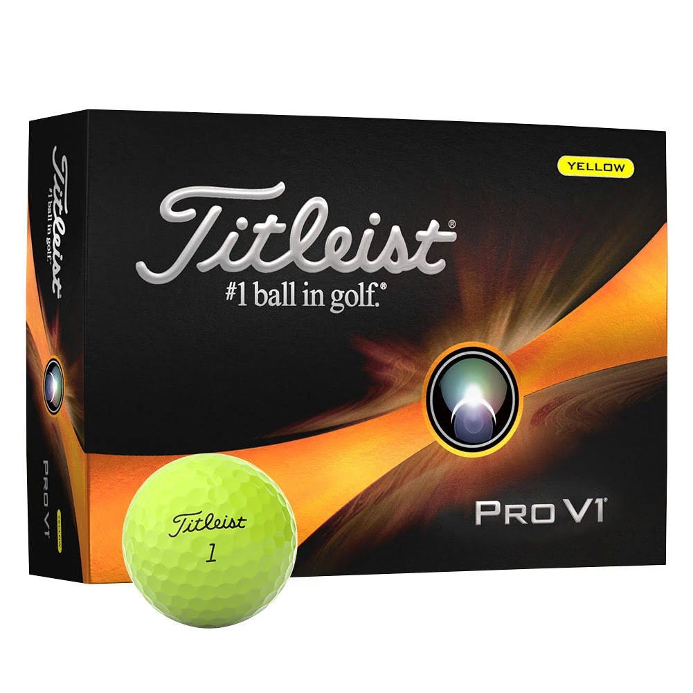 Titleist Pro V1 Custom Number Golf Balls (Yellow) 12-Pack | Image