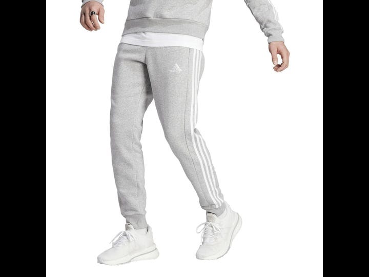 adidas-mens-essentials-fleece-tapered-cuffed-3-stripes-pants-1