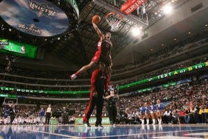 Up and away! The Slam Dunk contest has some serious airtime. 