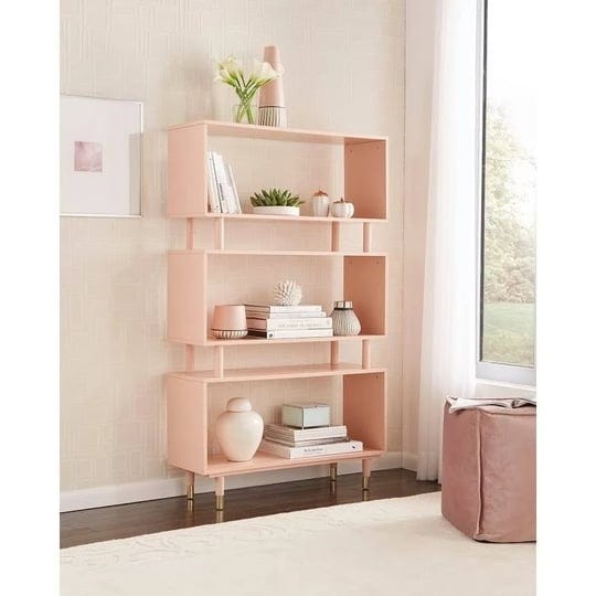 simple-living-margo-mid-century-3-shelf-bookshelf-blush-pink-1