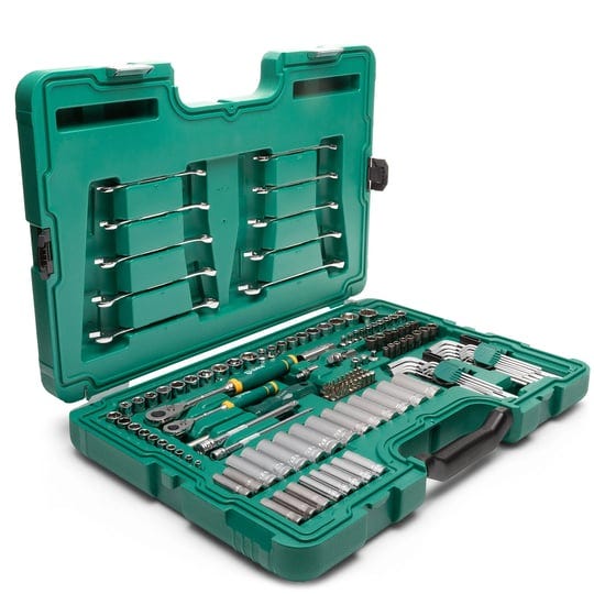 sata-149-piece-mechanics-tool-set-sae-metric-1-4-3-8-drive-72-tooth-ratchet-standard-and-deep-socket-1