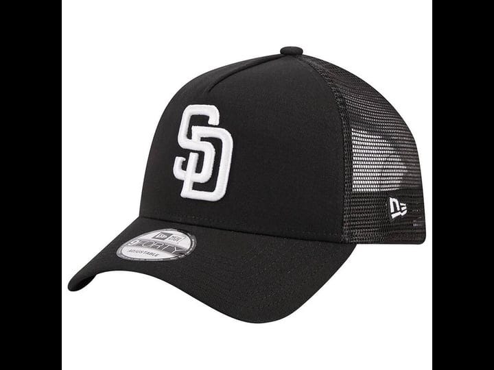 new-era-mens-black-san-diego-padres-a-frame-9forty-trucker-adjustable-hat-black-1