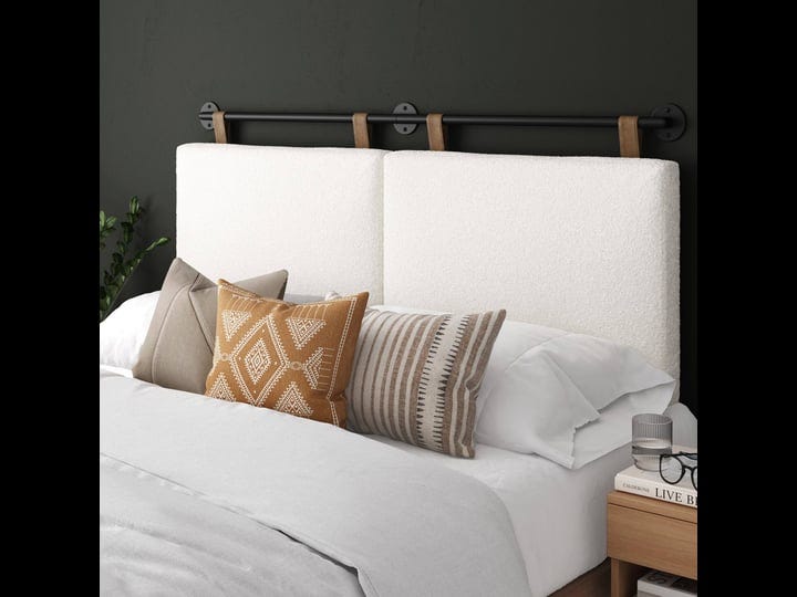 charlie-boucle-headboard-queen-size-wall-mount-rail-1