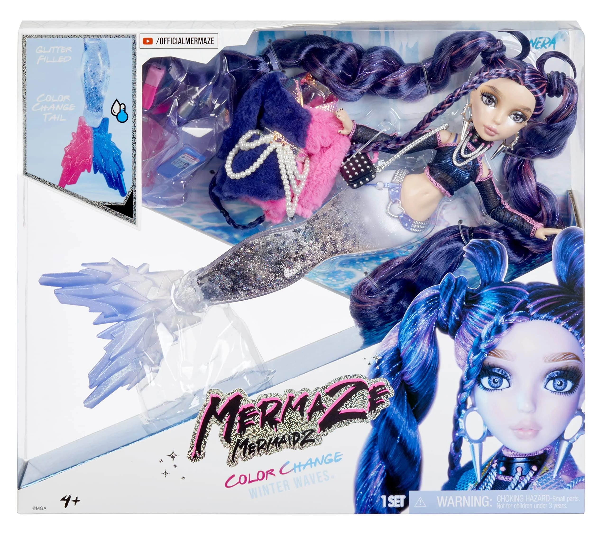 Mesmerizing Mermaidz Winter Waves Doll with Glitter-filled Tail | Image