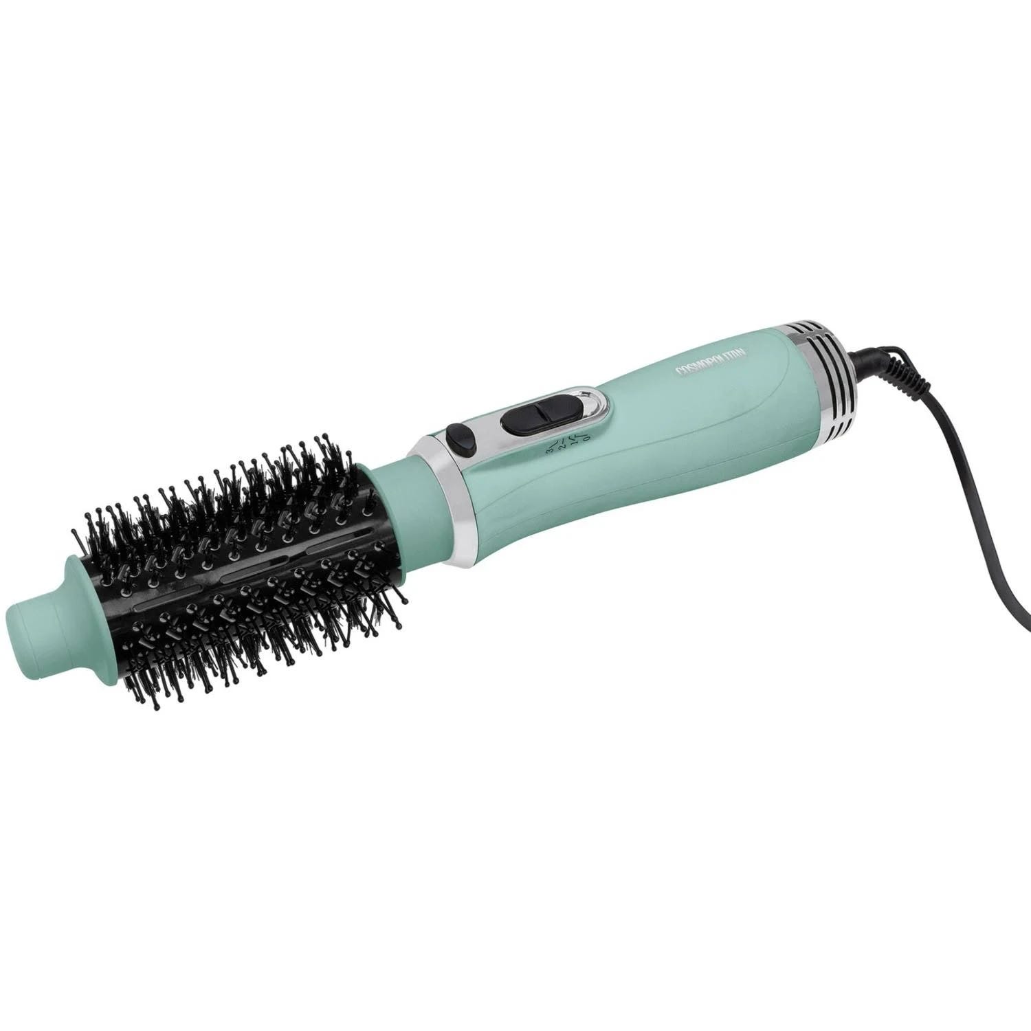 Cosmopolitan Blue & Silver Hot Airstyler Brush for Smooth Blowouts | Image