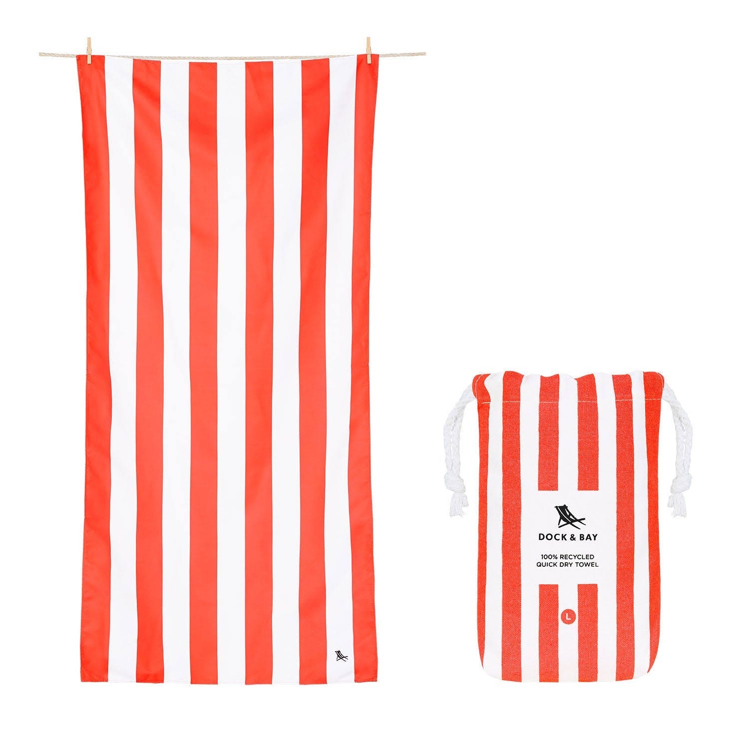 Dock & Bay Coral Quick Dry Cabana Towel | Image