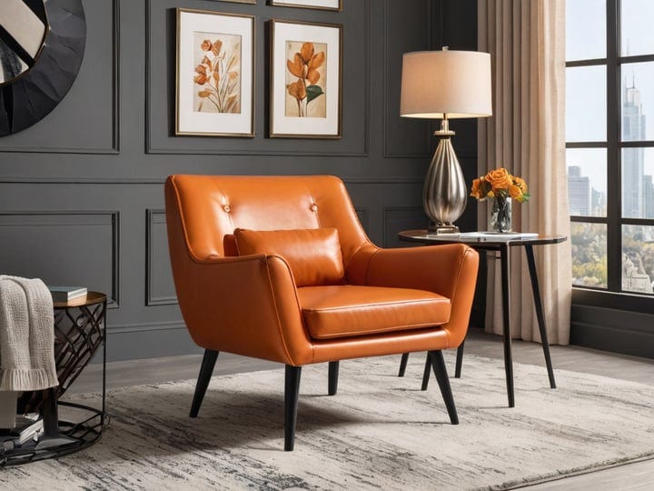 Faux-Leather-Orange-Accent-Chairs-5