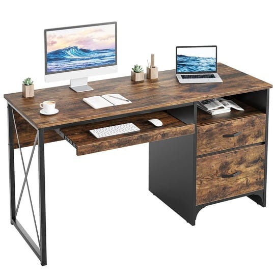 bestier-office-desk-with-drawers-55-inch-industrial-computer-desk-with-storage-wood-teacher-desk-wit-1