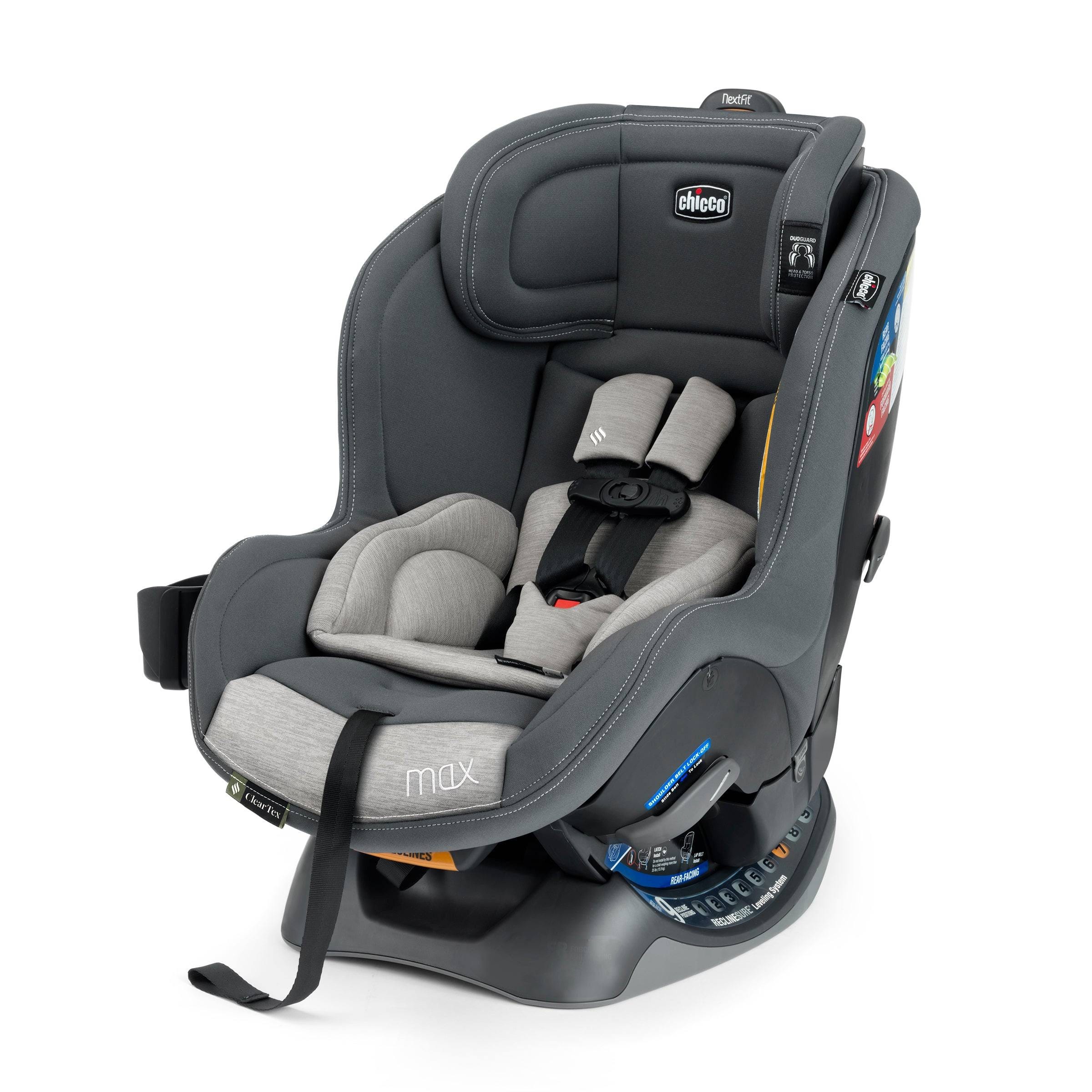 NextFit Max Cleartex Convertible Car Seat with 9-Position Headrest System and DuoGuard Protection | Image