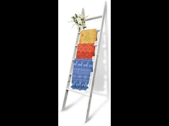 6-tier-wooden-blanket-ladder-5-54ft-66-47-quilts-blanket-towel-rack-wood-ladder-for-home-vintage-dec-1