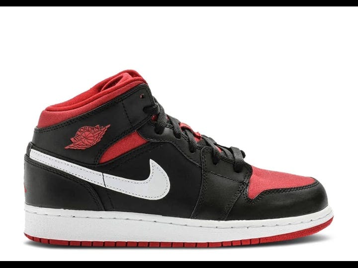 air-jordan-1-retro-mid-gs-black-red-white-kids-size-5-6