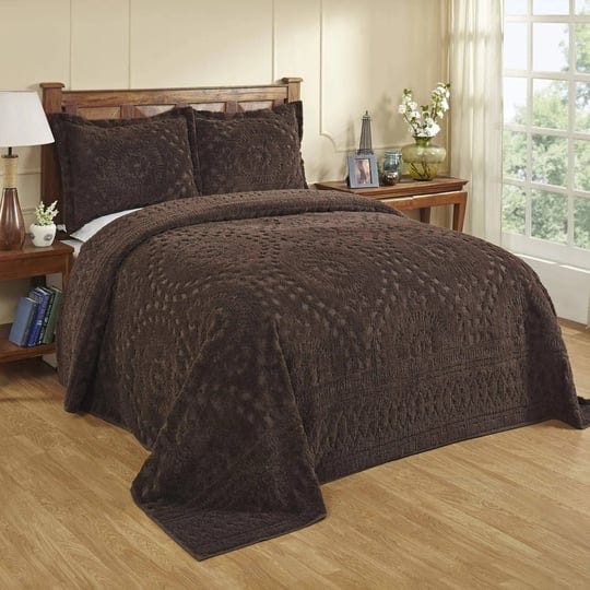 better-trends-rio-chenille-bedspread-queen-chocolate-1