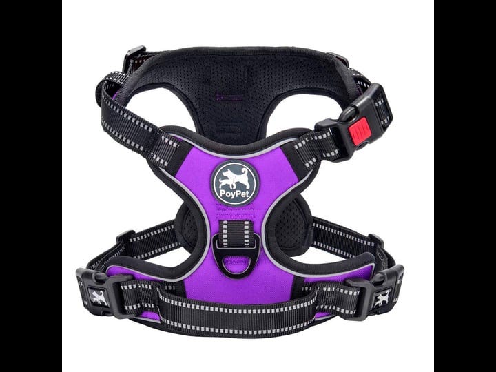 poypet-dog-harness-no-pull-reflective-adjustable-no-choke-pet-vest-with-front-back-clips-soft-padded-1