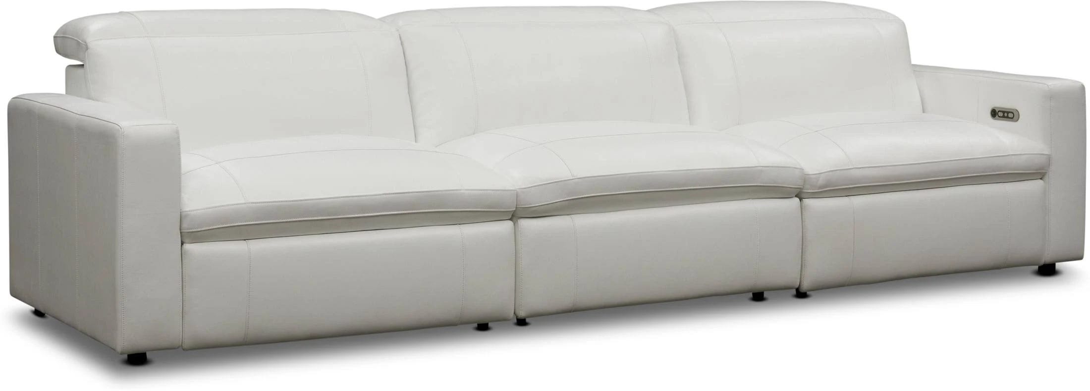 Happy White Luxury 3-Piece Power Reclining Sofas Set | Image