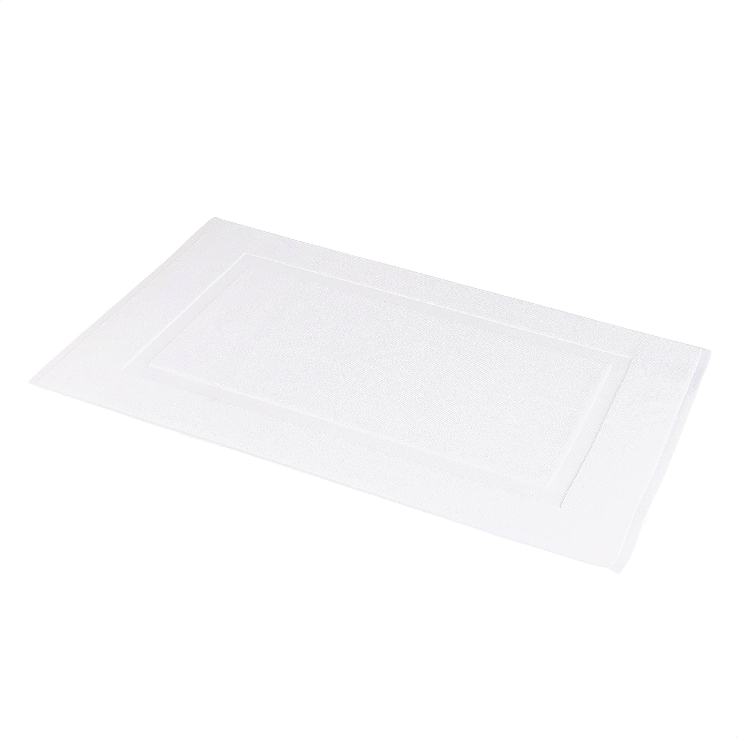Bright White 20 x 31 inch Bath Mat - Machine Washable and OEKO-TEX Standard 100 Certified | Image