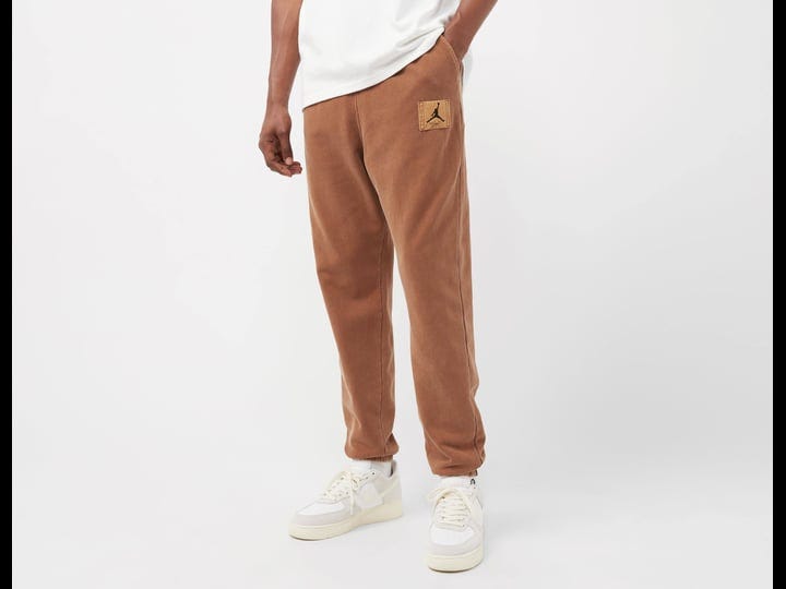 jordan-mens-essentials-statement-washed-fleece-sweatpants-in-brown-light-british-tan-size-small-100--1