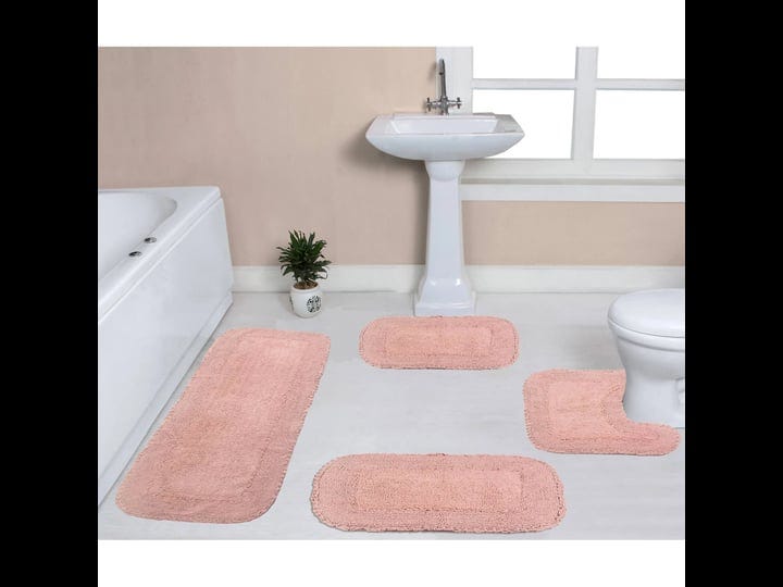 home-weavers-radiant-bath-rug-4-piece-set-pink-1