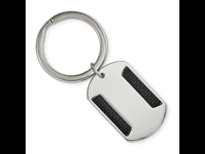 stainless-steel-black-carbon-fiber-dog-tag-key-chain-by-the-black-bow-jewelry-co-1
