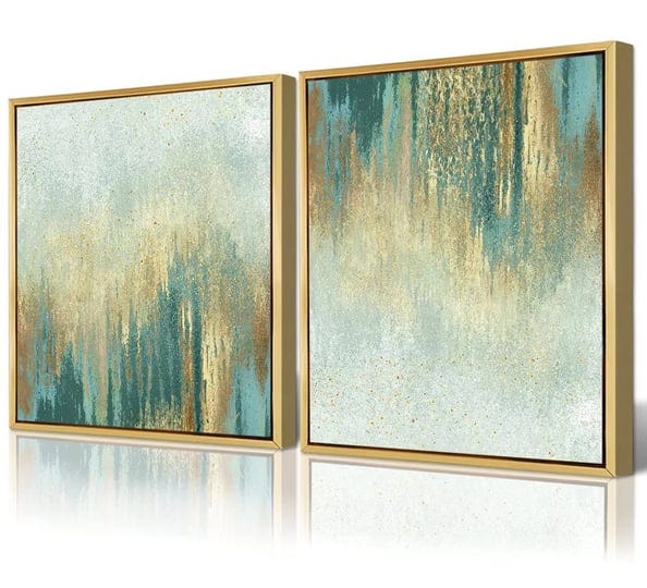 qtespeii-abstract-wall-art-gold-frame-sage-teal-print-paintings-vintage-linen-canvas-artwork-for-bed-1