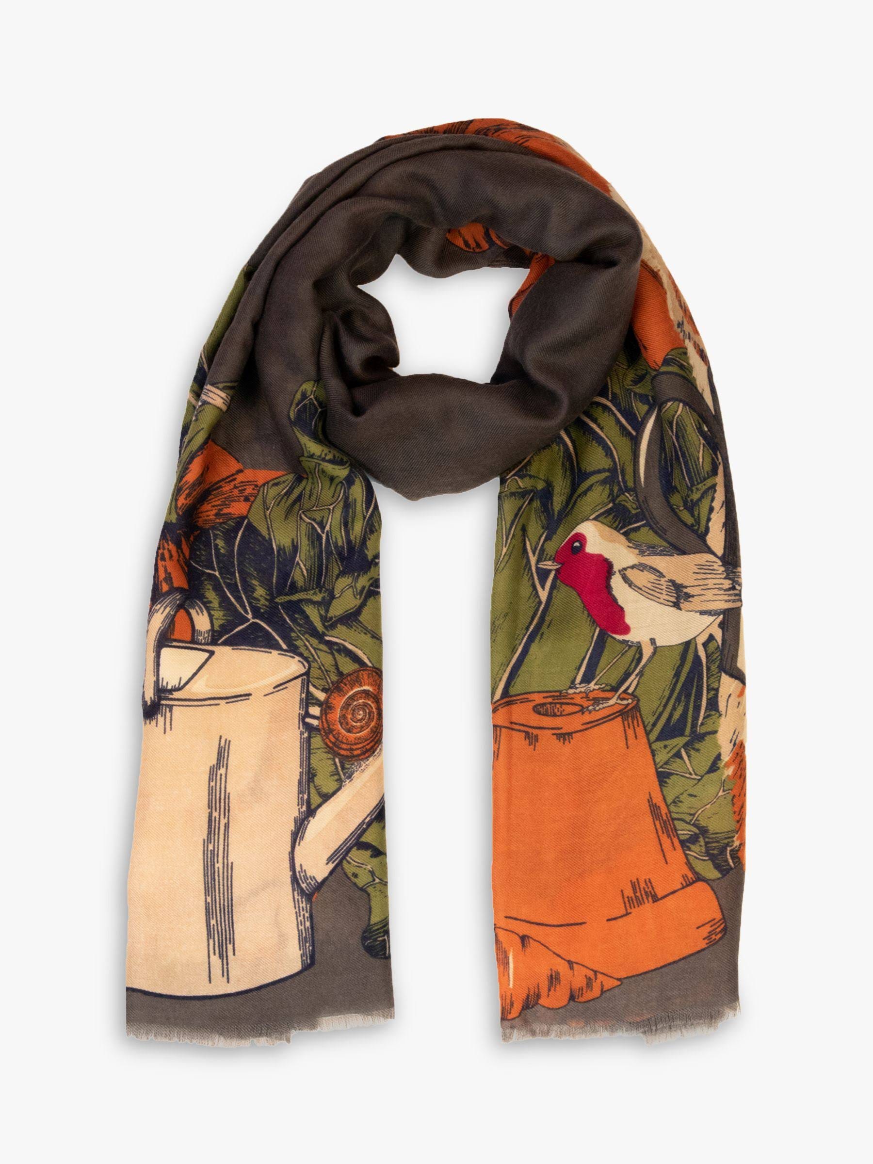 Gardening Bunny Print Lightweight Springtime Scarf | Image