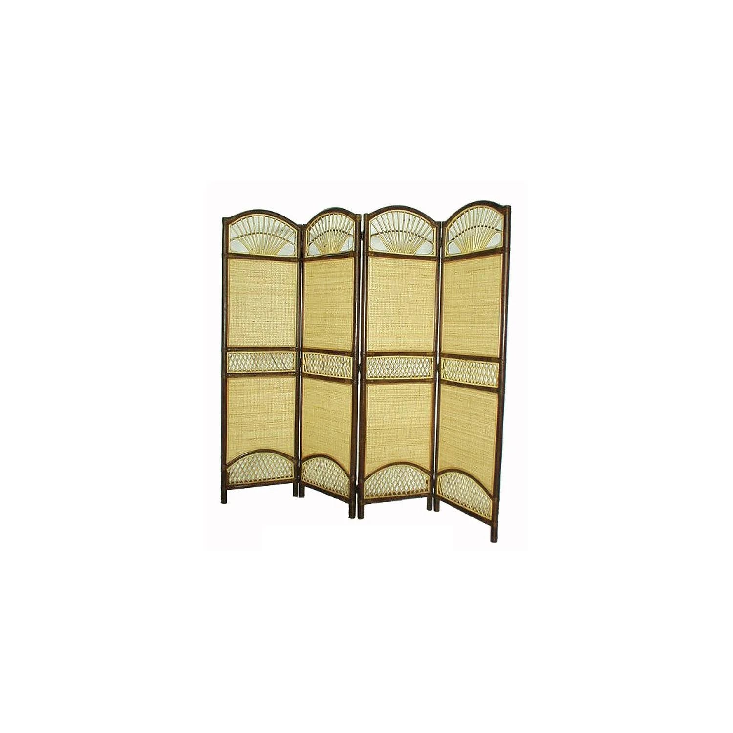 Rattan Room Divider with Bamboo Frame: Versatile and Stylish | Image
