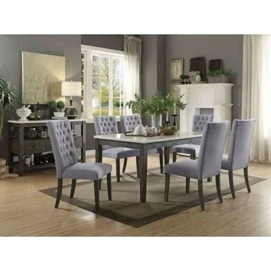 contemporary-finish-7pc-dining-set-marble-top-table-button-tufted-6-side-chairs-gray-oak-finish-wood-1