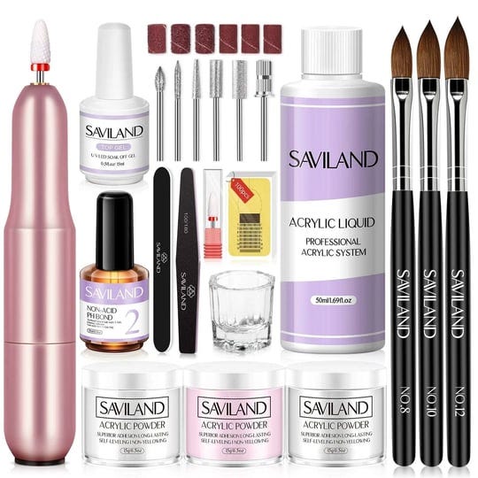 saviland-acrylic-nail-kit-complete-set-with-drill-white-pink-clear-acrylic-powder-and-acrylic-liquid-1