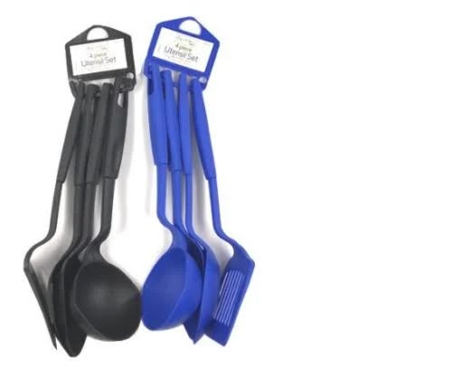 Premium Silicone Kitchen Utensils Set with Stainless Steel Handle - Heat Resistant and Dishwasher Safe | Image