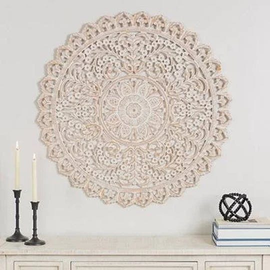 ornate-medallion-wall-plaque-white-large-wood-kirklands-home-1