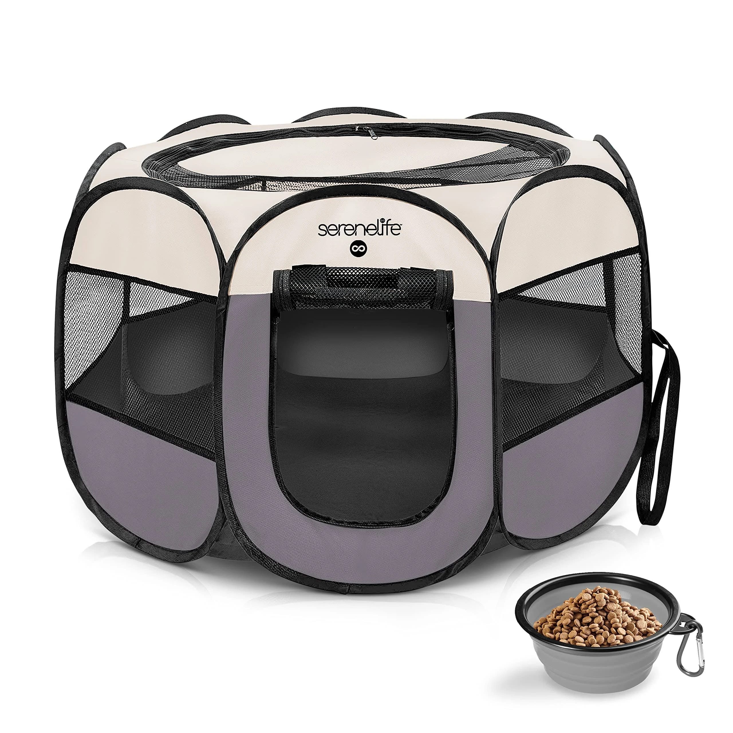 Pet-Friendly Collapsible Playpen with Removable Zippered Top | Image